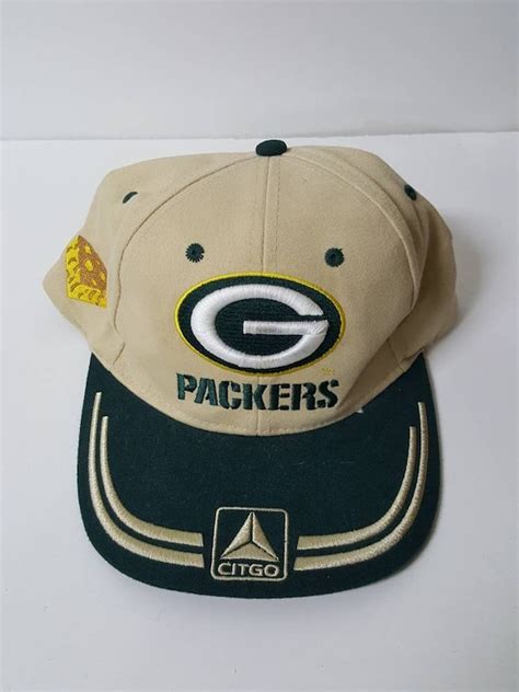 Green Bay Packers Cheese Head Citgo Snapback Cap Hat One Size Etsy