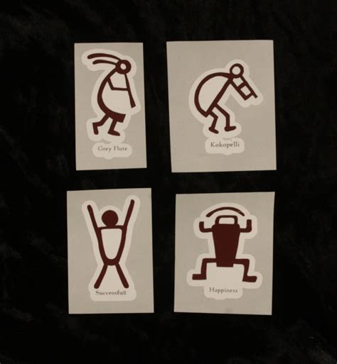 Native American Petroglyph Symbol Stickers: Waterproof/uv Resist. - 4 ...