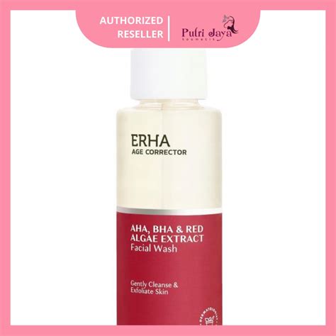 Jual ERHA Age Corrector AHA BHA Red Algae Ectract Facial Wash 90 Ml