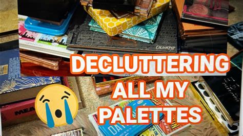 DECLUTTERING ALL MY EYESHADOW PALETTES 2024 YouTube