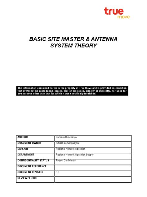 Basic Site Master And Antenna System Theory V50 Pdf Electrical