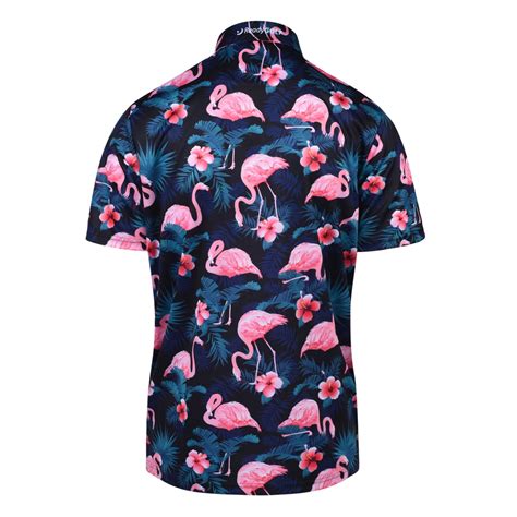 Midnight Flamingos Mens Golf Polo Shirt By ReadyGOLF Walmart