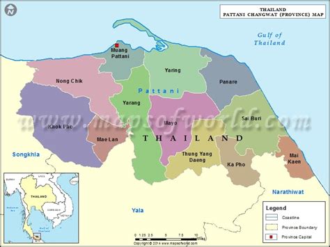 Pattani Map Map Of Pattani Province Thailand