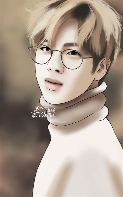 Jin BTS Fanart byBiaLobo by BiaLobo on DeviantArt