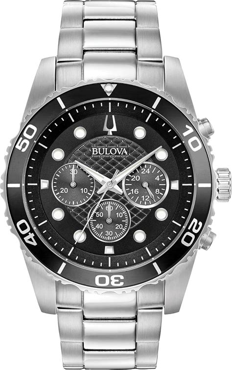 Bulova Reloj cronógrafo Quarz para hombre con correa de acero