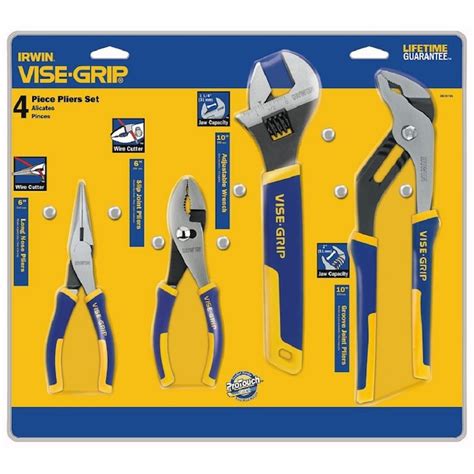 Irwin Vise Grip 4 Pack Traditional Plier Set At