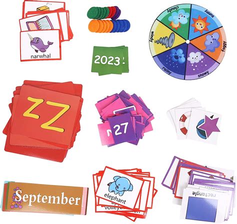 Educational Circle Time Center Pocket Chart For Learning Shapes Colors Numbers Words And