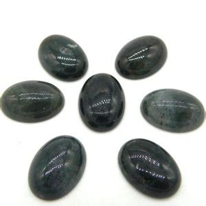 X Mm Large Oval Natural Green Moss Agate Cabochons Real Gemstone