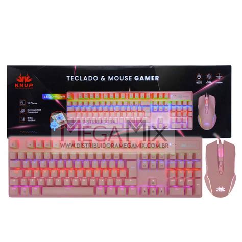 Kit Teclado E Mouse Gamer Kp Te Knup Mega Mix