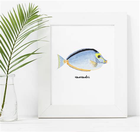 Hawaiian Fish Set of 4 Art Prints – Wild Peonies Studio