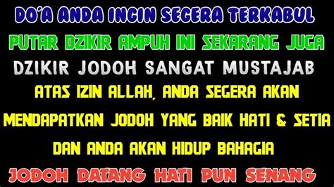 TAK PERLU GALAU Baru Putar 5 Menit Tiba Tiba Jodoh Yang Anda Impikan