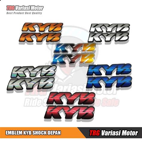 Jual Emblem KYB Shock Depan Emblem KYB Timbul Satu Set Free Double Tape