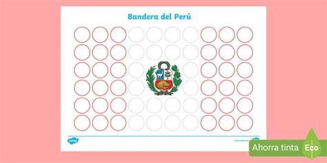 Hoja de trabajo de la bandera de Perú Lehrer gemacht