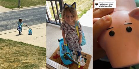 5 Year Old Girl Packs Her Bags And Says Shes Running Away So Her Mom Says Bye And Watches Her