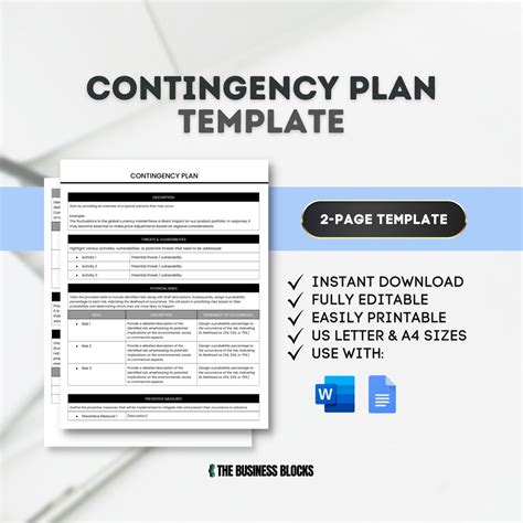 Crisis Plan Risk Management Template Contingency Plan Emergency Template Action Plan Template