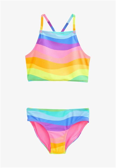 Next Standard Bikini Multi Bright Stripe Pink Zalando De