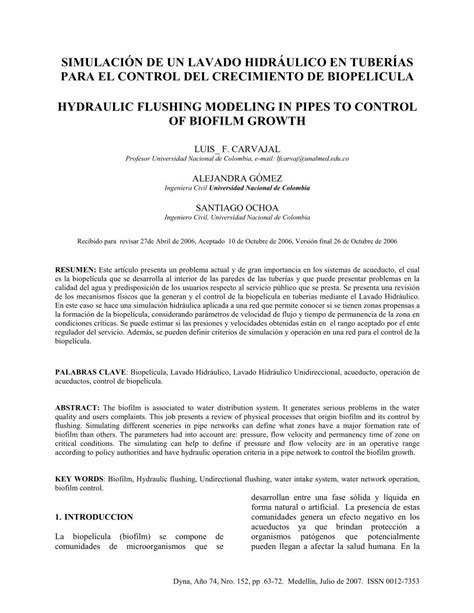 Pdf Simulaci N De Un Lavado Hidr Ulico En Pdf Fileen Este Caso Se