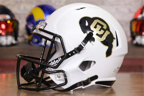 Colorado Buffaloes Riddell Speed Display Helmet Matte White Green
