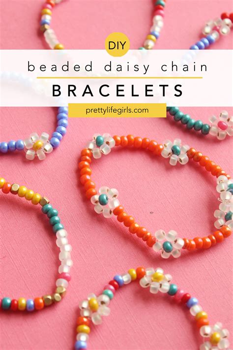 How To Make A Daisy Chain Flower Beaded Bracelet Beaded Daisy String