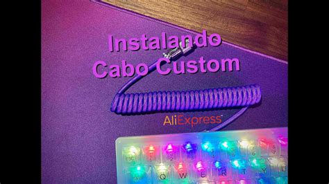 Cabo Custom Purple Do Aliexpress Para Teclado Mec Nico Youtube