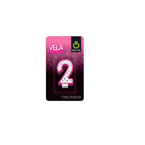 Vela C Glit Brill Fucsia Pza Granmark Ddulce Dulces Para