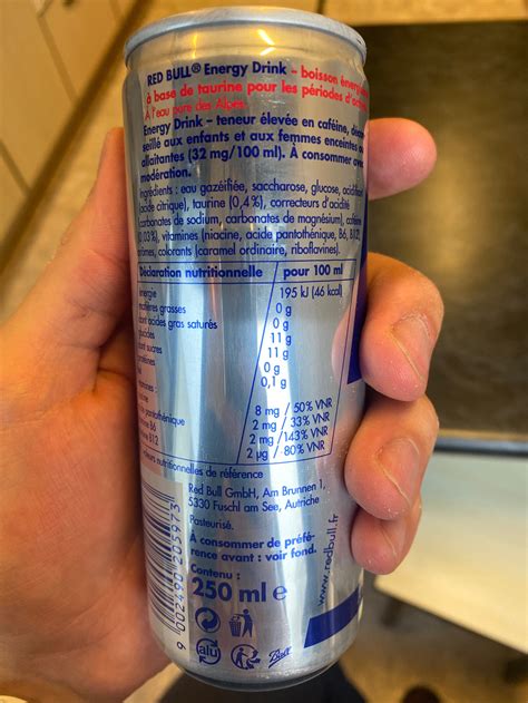 Red Bull Energy Drink Nutrition Label at Aaron Copeley blog
