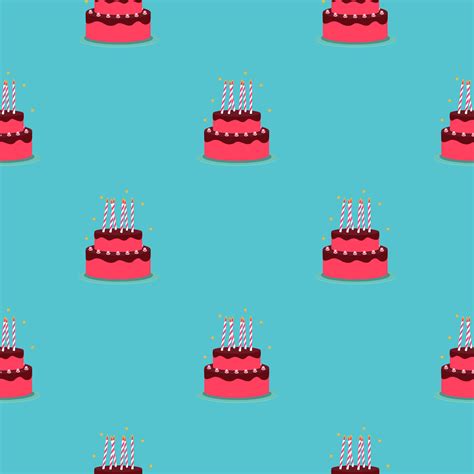 Birthday Cake Seamless Pattern Background Vector Illustration 3504944 ...