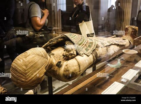 Egyptian Mummy In Louvre Museum Paris France Egyptian Antiquities Of