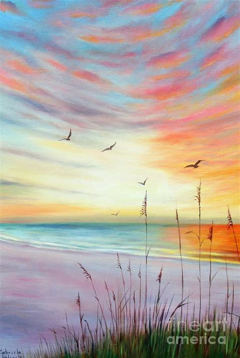 St Pete Beach Sunset By Gabriela Valencia Beach Art Painting Sunset