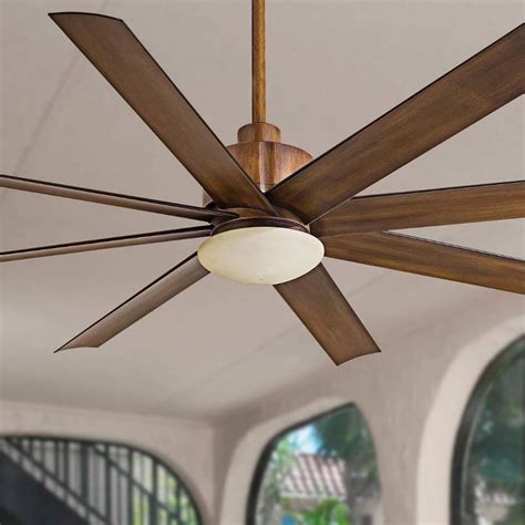 65 Slipstream Distressed Koa Brown Wet Rated Ceiling Fan With Remote