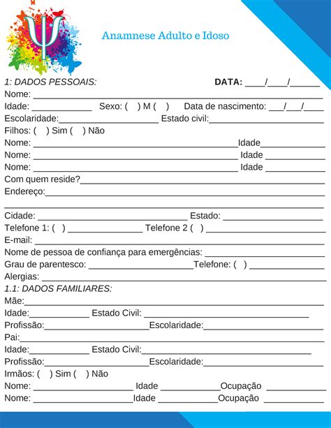 Ficha De Anamnese Pdf Retoedu