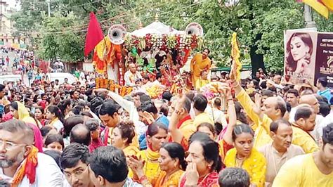 नाहन में शान से निकली भगवान श्रीजगन्नाथ की रथ यात्रा 15वीं रथ यात्रा में उमड़ा भक्तों का जन