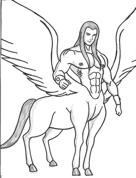 Centaur Coloring Pages At Free Printable Colorings