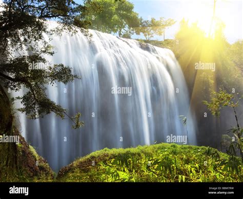 Elephant waterfall in central highland of Vietnam Stock Photo - Alamy