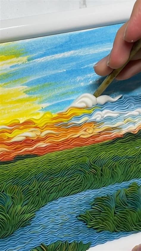 Underwater World Inspired Artwork Air Dry Clay Art Creating Process