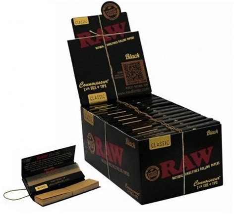 Raw® Black Connoisseur 1 14 Papers With Tips Smokediscounter