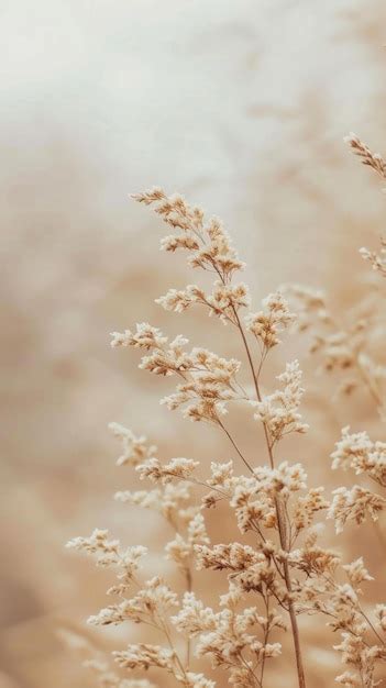 Aesthetic Beige Photo Outdoors Nature Flower Premium Ai Generated Image