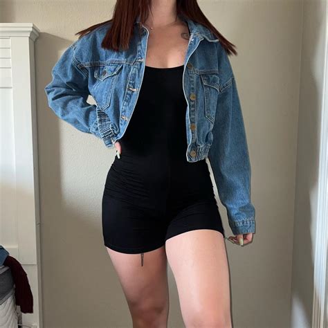 Women S Black Playsuit Romper Depop