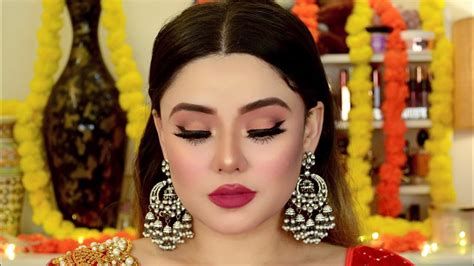 Last Minute Diwali Makeup Tutorial Using Maybelline Nude Makeup Beginner Makeup Youtube