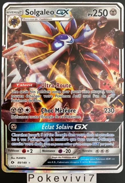 Carte Pokemon Solgaleo Ultra Rare Gx Soleil Et Lune Sl Fr