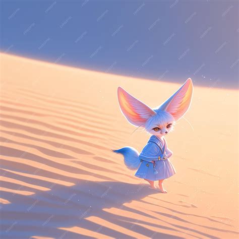 Premium Photo Stylish Anime Fennec Fox Character Illustration