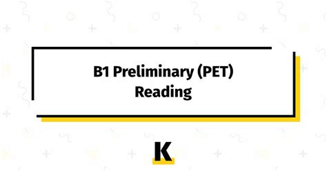 Reading B1 Preliminary Pet Guía Completa Con Ejemplos Actualizado
