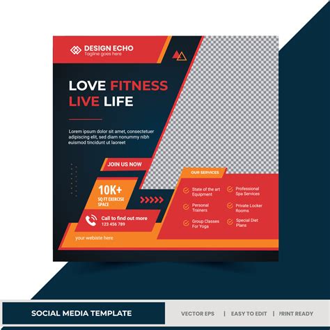 Multipurpose Fitness Gym Social Media Post Template - 01 12913022