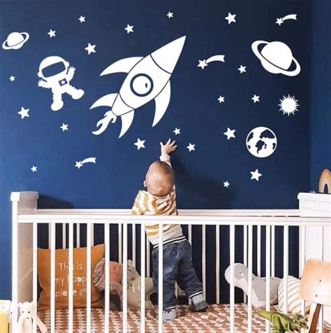 Pegatinas de pared Calcomanías Barco Astronauta Vinilo creativo