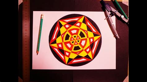 Simple Golden Ratio Hexagonal Art Painting Geometric Demonstration