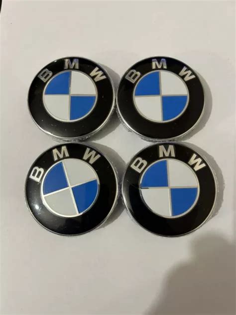 LOT 4 CACHE Moyeu Bmw Logo Jante Centre De Roue 68 Mm Emblème Insigne