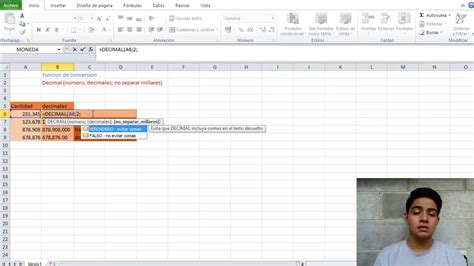 Función Decimales Excel YouTube