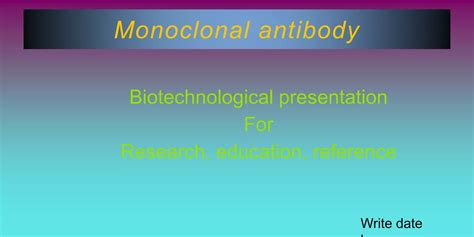 Monoclonal Antibody Presentation Ppt