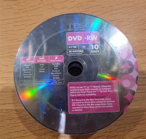 Tesco Dvdrw Discs Pack Of 10 47 Gb 4x Speed New And Sealed Ebay