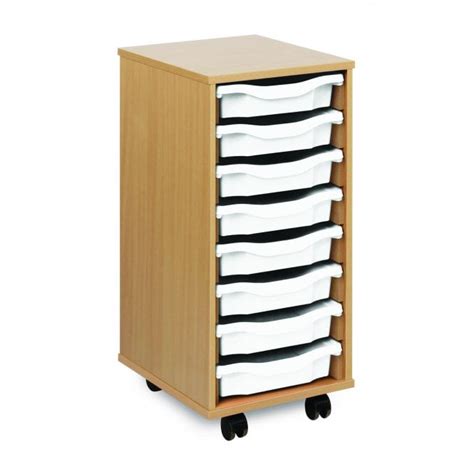 Shallow Tray Storage Unit With 8 Trays Classroom Storage From